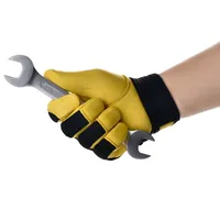 Work Gloves Cowhide / Sheep Leather Workers Work Welding Safety Protection Garden Sports Motorcycle Driver Wear-resistant Gloves