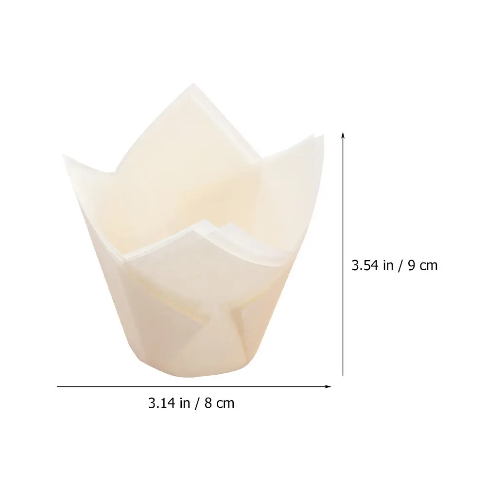 200Pcs Creative Cake Cups Mild Paper Material Not Easily Deformed Serving Baking Cups for Cupcakes Muffins Pastries Home Bakery