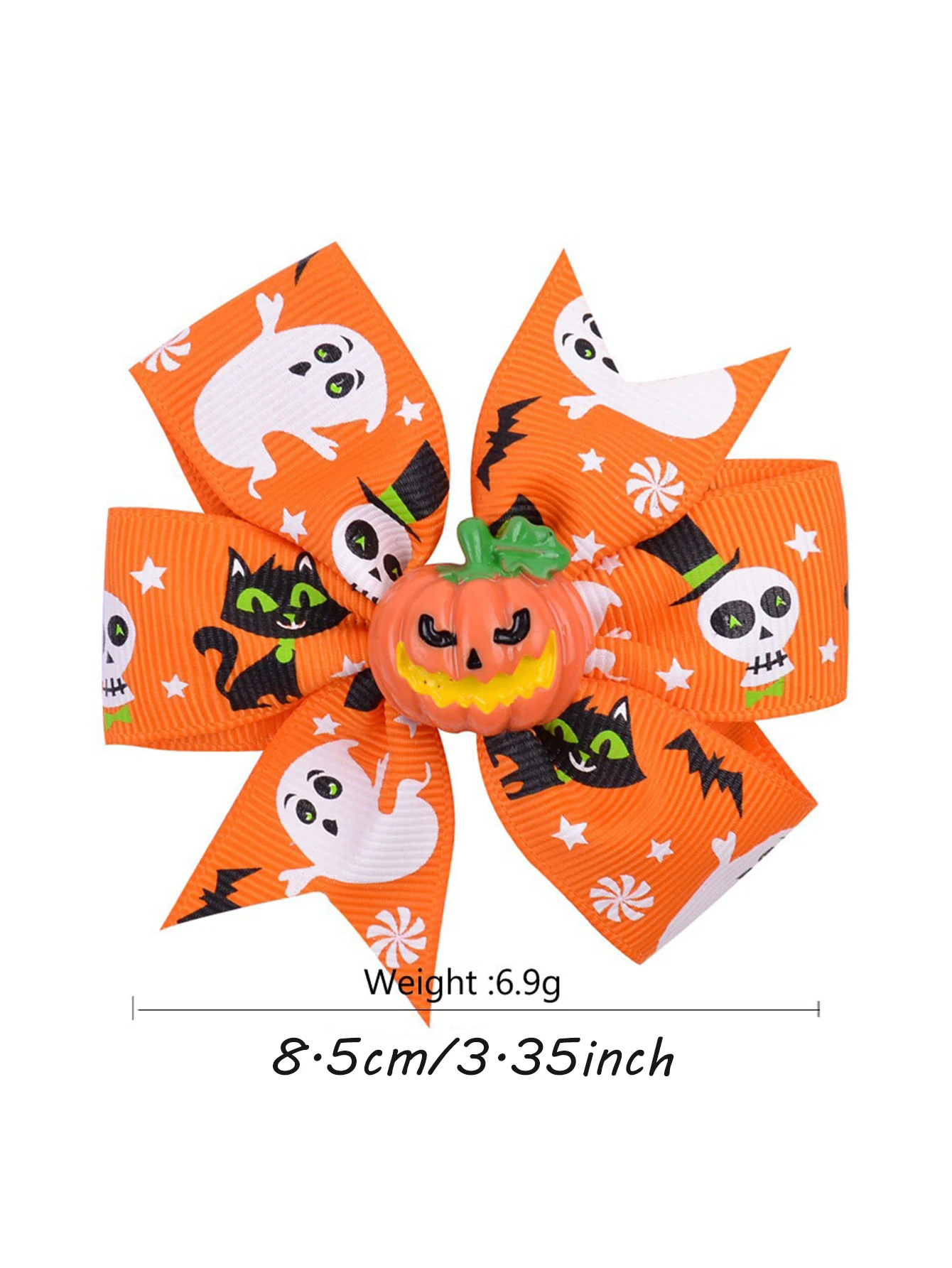 Halloween Party Fun Spider Pumpkin Hair Clip Cartoon Black Cat Skull Hair Accessories for Girls Happy Halloween Day Dress Up