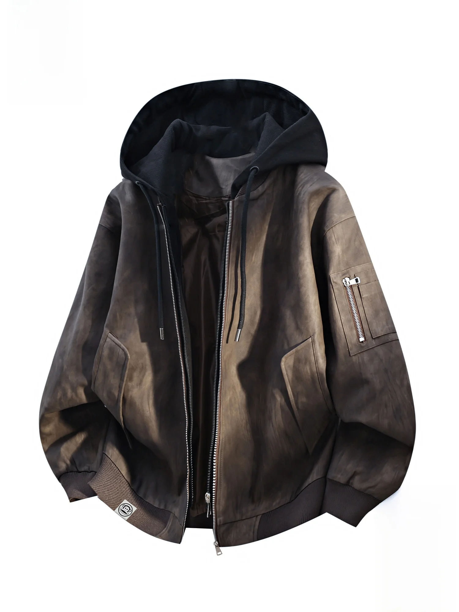 

Мужская толстовка Paul Frank Spring Casual свободного кроя: модная рабочая одежда, верхняя одежда из немнущейся ткани с ПУ-покрытием, молодежная, популярная