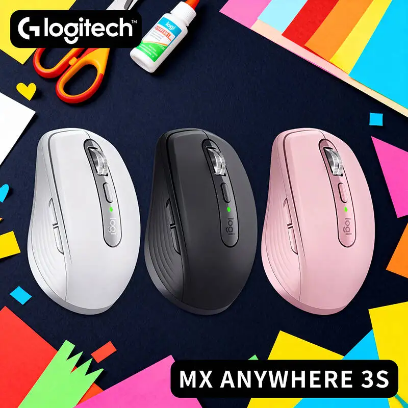 

Компактная мышь Logitech MX Anywhere 3S, эргономичный дизайн, перезаряжаемая, с быстрым прокруткой для портативных ПК Mac
