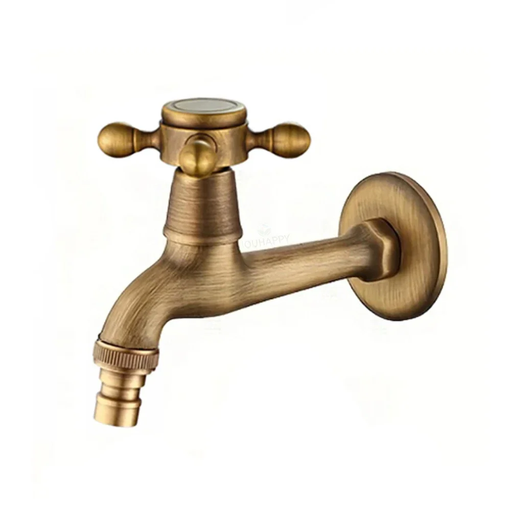 

Wall Mount Antique Sink Fauce Single Handle Hand Wash Basin faucet Wash Machine Garden Decorative Water Tap Bathroom Accessories