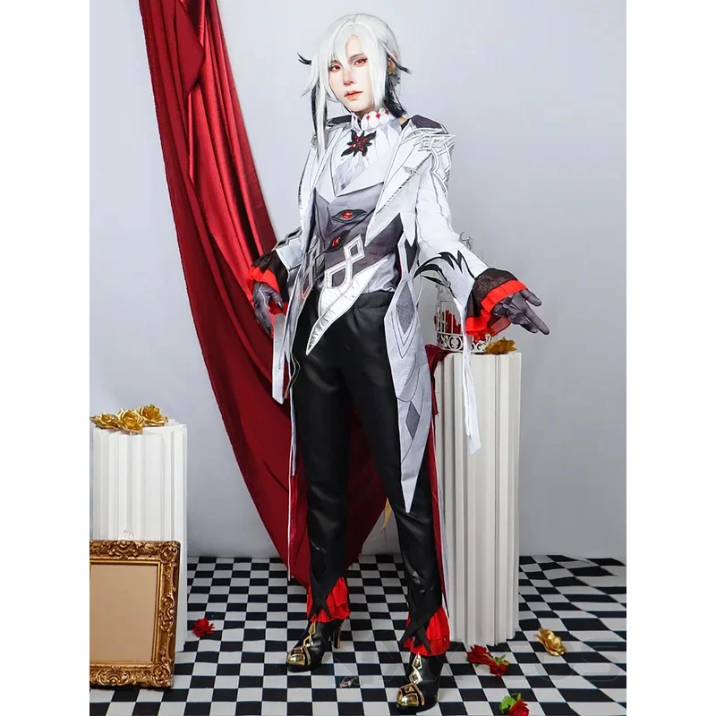 เ็น shinimpact Harlequin otets เกมสวมบทบาทชุดคอสเพลย์ผู้หญิงการ์ตูนกับชุดฮาลโลว์วิกปาร์ตี้เสาแอนิเมชัน