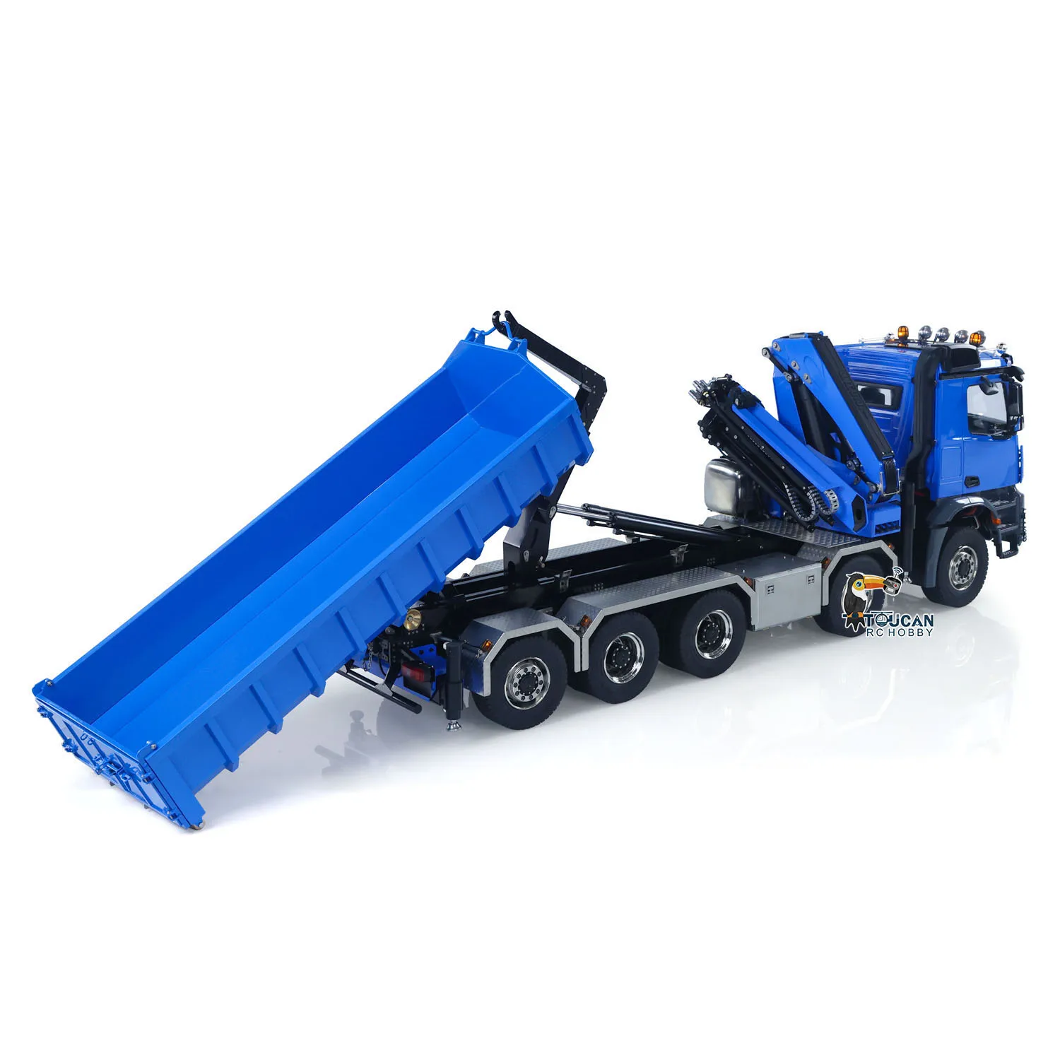 1/14 سيارة قلابة هيدروليكية RC 10x10 3 سرعات نقل شاحنات رافعة كاملة تفريغ