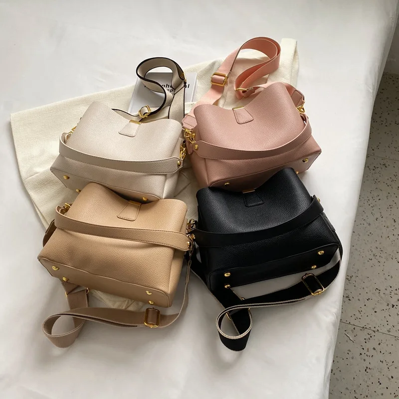 

2025 S/S Large Capacity Bucket Bag for Women, Genuine Leather Multi-way Crossbody Tote, Vintage Chic Shoulder Purse for Work