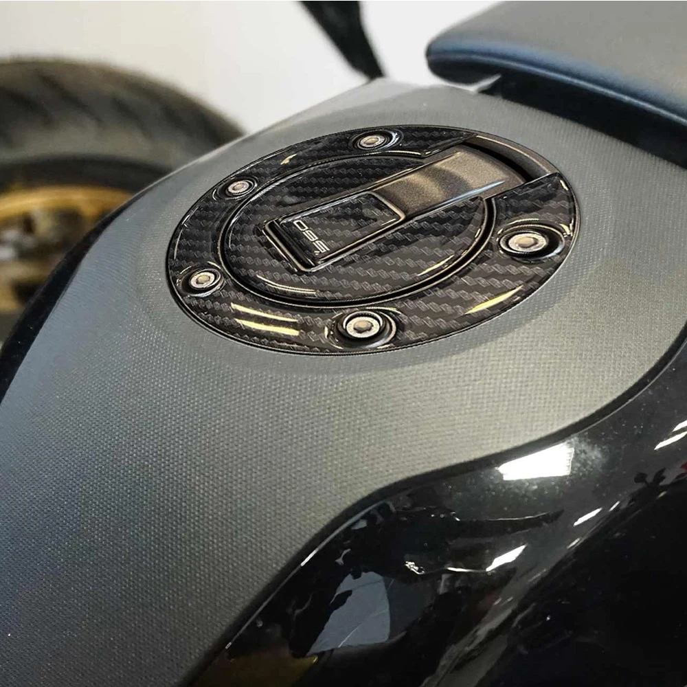 

Motorcycle fuel tank cap protection stickers 3D Carbon Fiber Tank Gas Cap Pad Filler Cover Decals for yamaha tmax 560 2022
