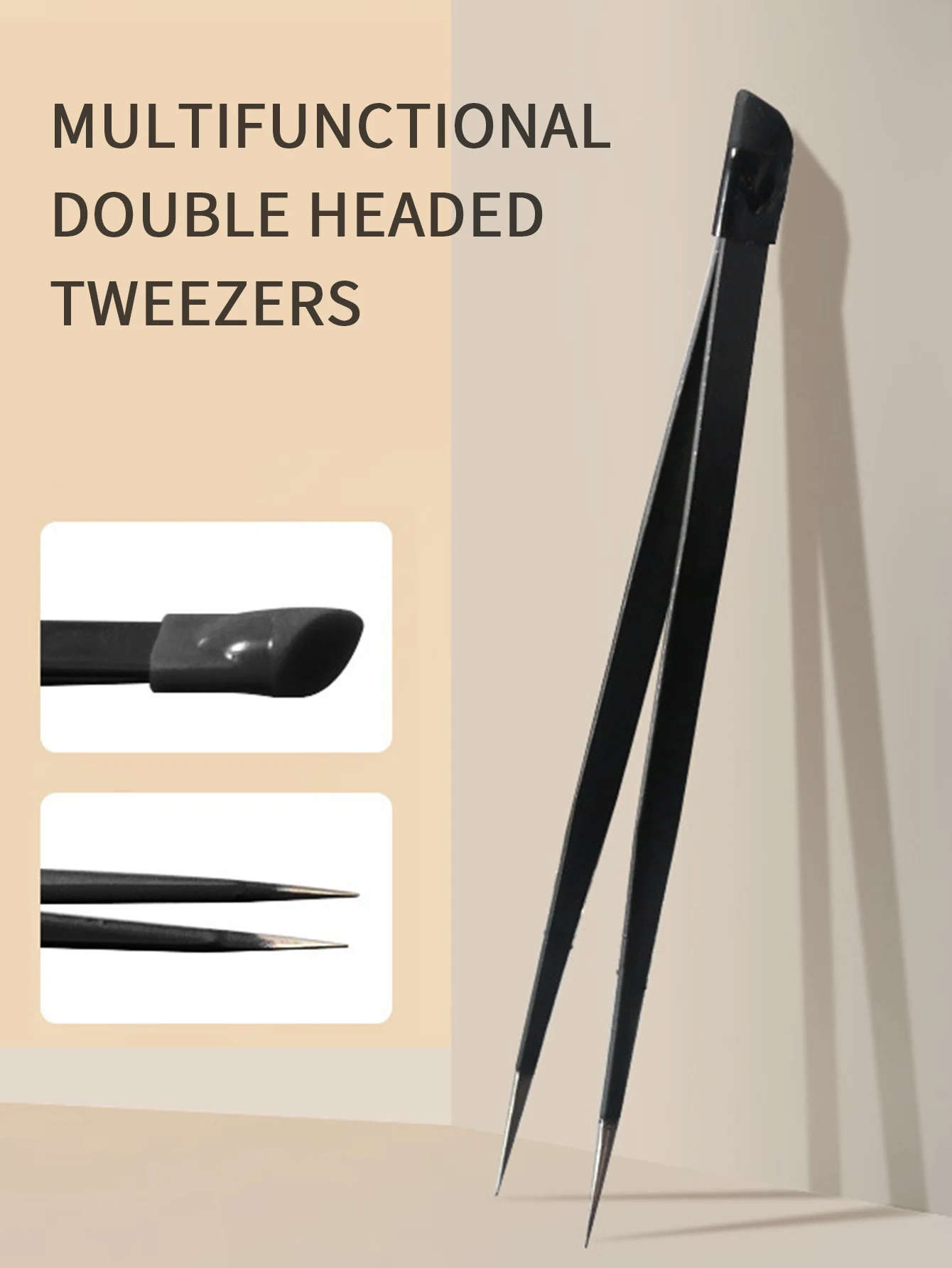 Pinzas para uñas, pegatinas de presión de doble cabeza, Clip adhesivo de dibujos animados, herramienta de bricolaje hecha a mano, silicona, acero inoxidable