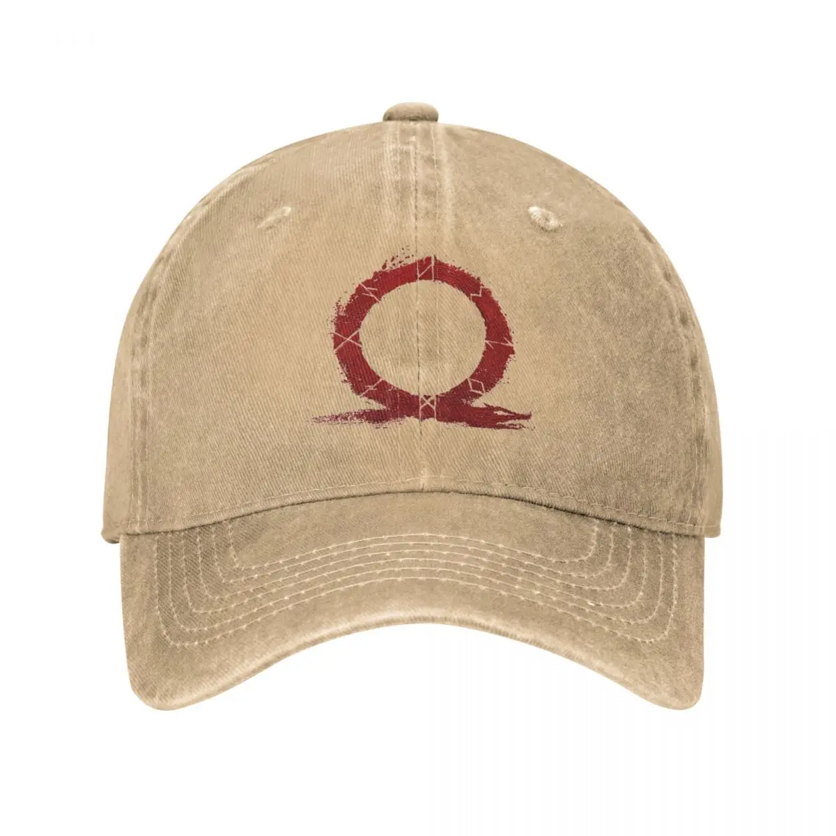 God Of War Omega Symbol Baseball Caps Vintage Distressed Cotton Kratos Valhalla Headwear Unisex Outdoor Summer Gift Hats Cap