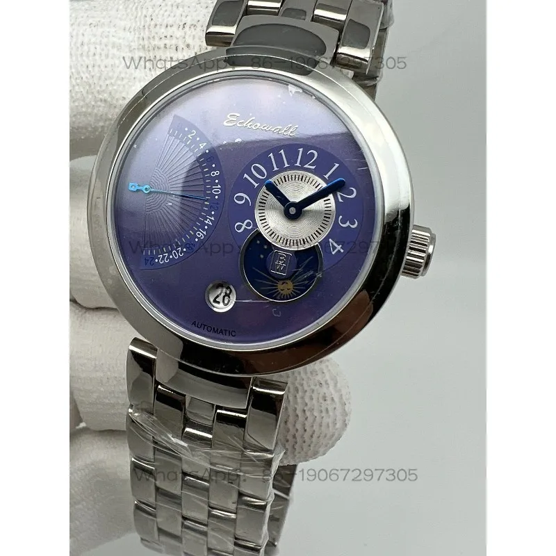Complex Flyback Single Calendar Purple Disc Fully Automatic Mechanical Watch