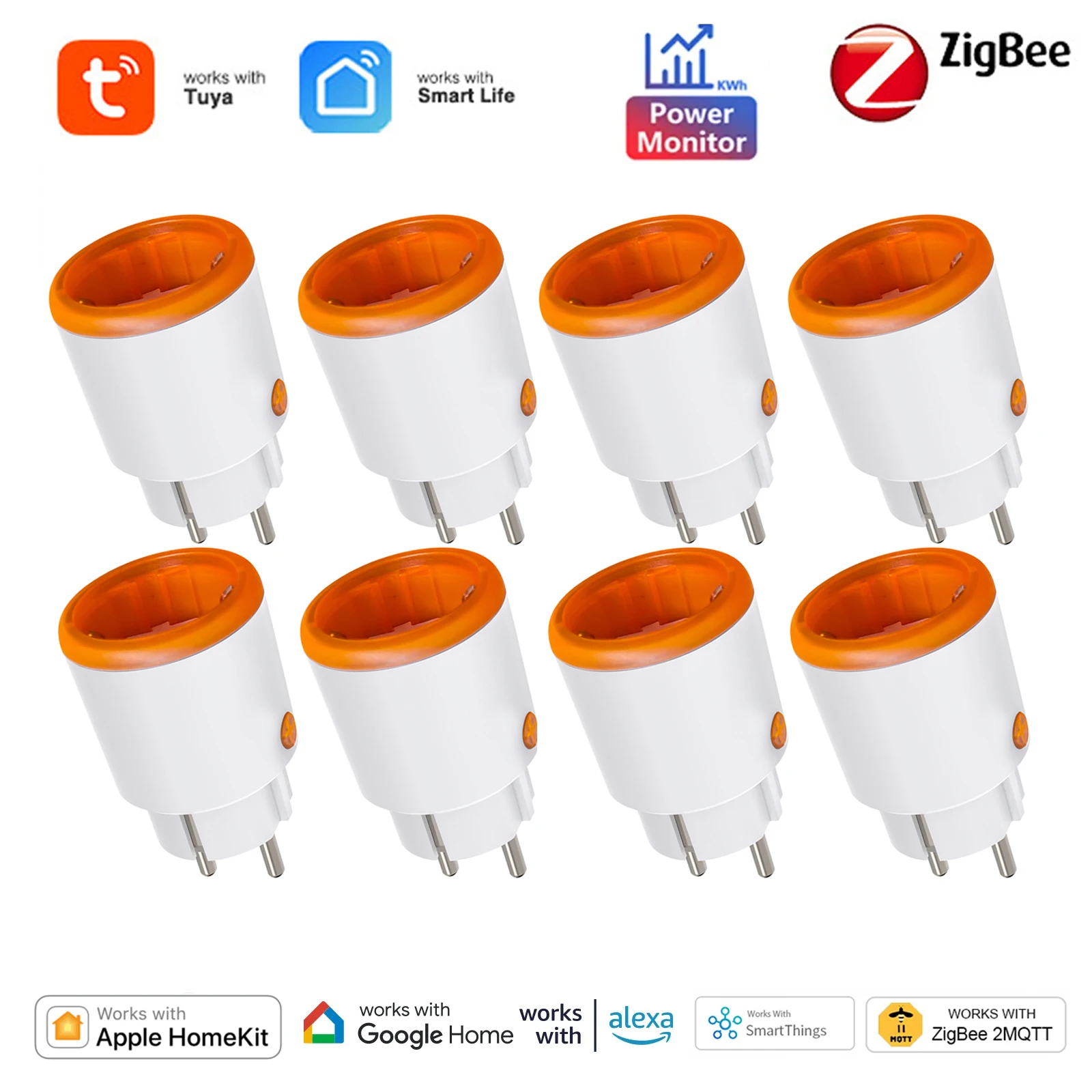 

Умная розетка Zigbee Smart Plug 16A EU с функцией мониторинга мощности и синхронизации Голосовое управление через Homekit Alexa Google Home Yandex