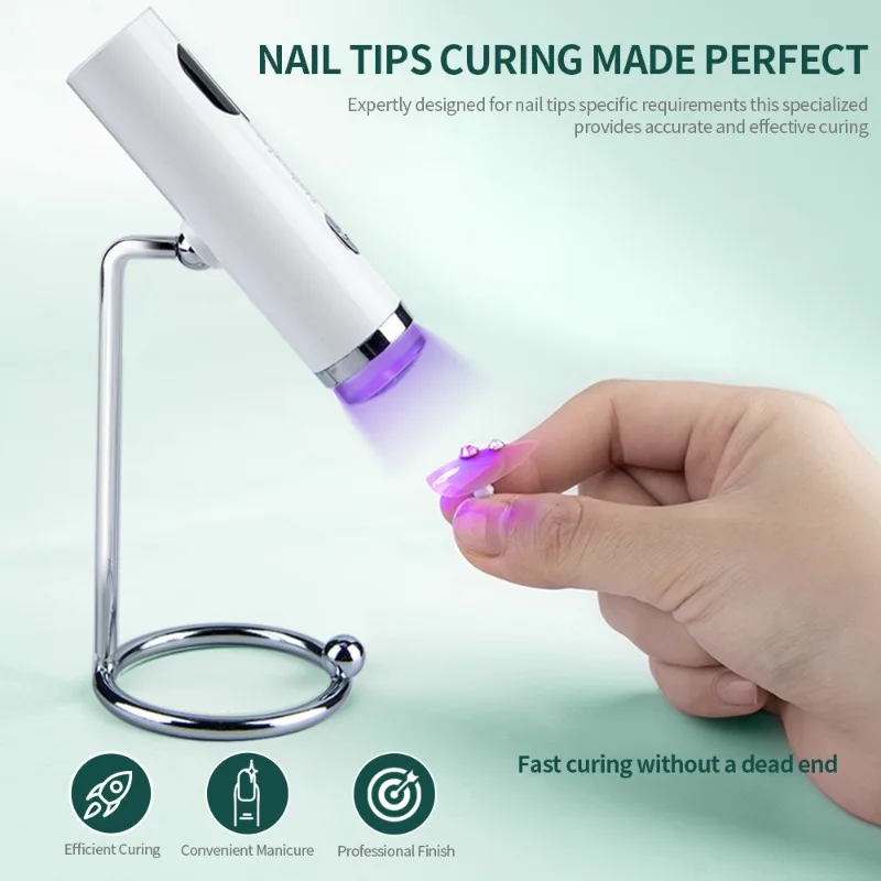 Mini Handheld UV Led-warmingslamp voor draagbare oplaadbare nageldroger voor het uitharden van gellak Forl-nagels Manicure Salon Gereedschap Schoonheid