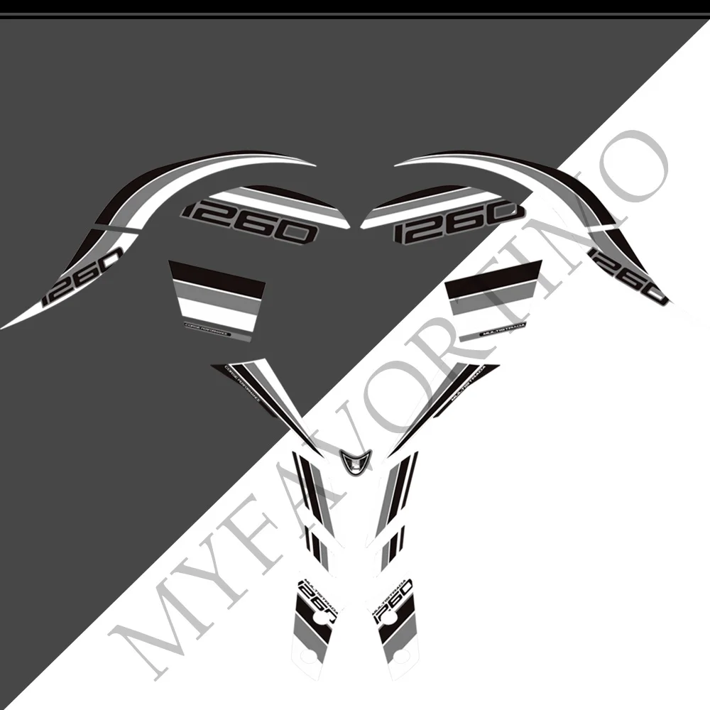 Motorcycle For Ducati MULTISTRADA 1260 S 1260S Fuel Oil Tank Pad Decals Kit Knee Fairing Fender Protector Stickers