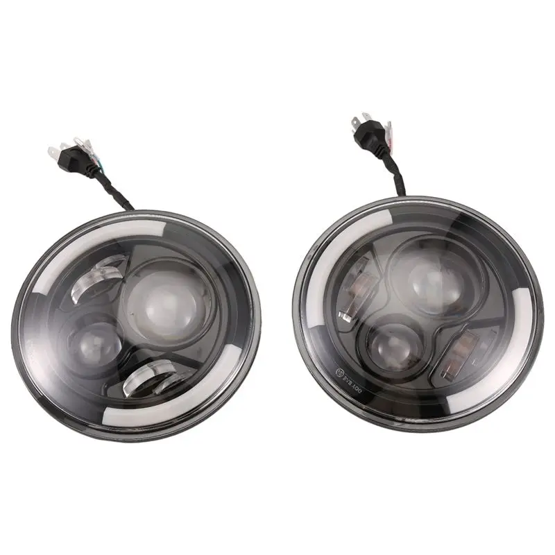 

Строгая 7-дюймовая светодиодная фара, круглая, 200 Вт, Halo Angle Eyes, DRL, ходовые огни для Jeep Wrangler JK LJ TJ CJ 1997-2018