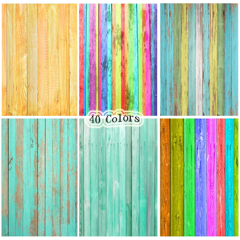 Vinyl Wood Planks Photography Backdrops Colorful Wood Grain Texture Theme Photography Background 20103 FMB-71