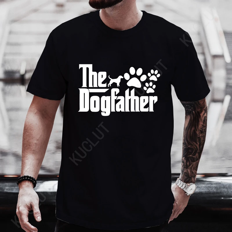 

The Dog Father Funny Design T-shirts for Men Dad Dad Fathers Day Tshirts Short Sleeve Clothes Dog Pet Lover Shirts Papa Tops