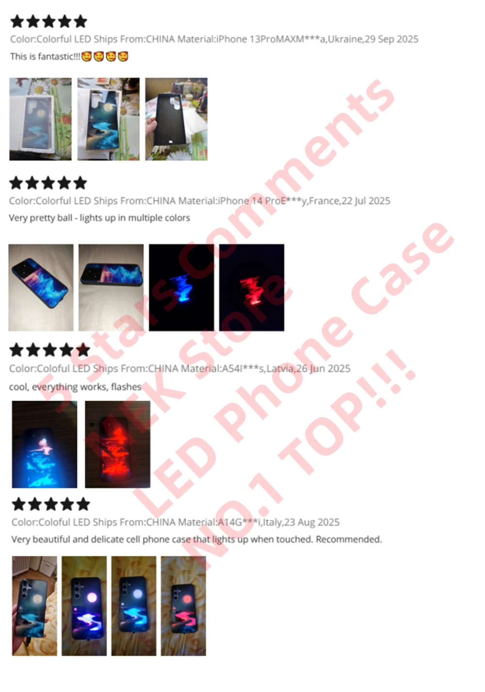 Leuchtende Handyhüllen mit fluoreszierendem Mond- und Meeresdesign, Smart LED-Leuchteffekt, für iPhone Air 18 17 16 E 15 14 13 12 11 Pro Max – Detail 1