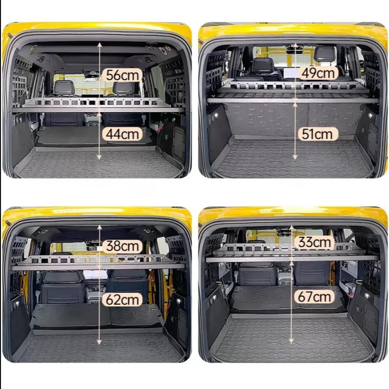 For BYD Fang Cheng Bao Leopard 5 2023-2025 Car Rear Trunk Cargo Shelf Storage Rack Extender Organizer Molle Panel Accessories