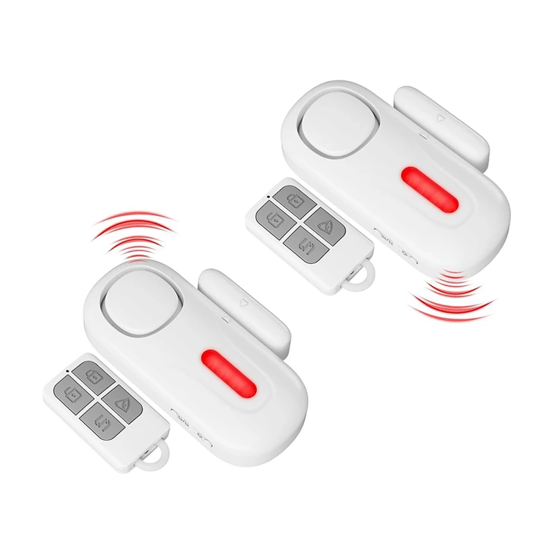 Wireless Door Alarms When Opened With Remote,Door Security Sensor Chime Window Alarm Pool Alarm Door Alarm 2 Pack