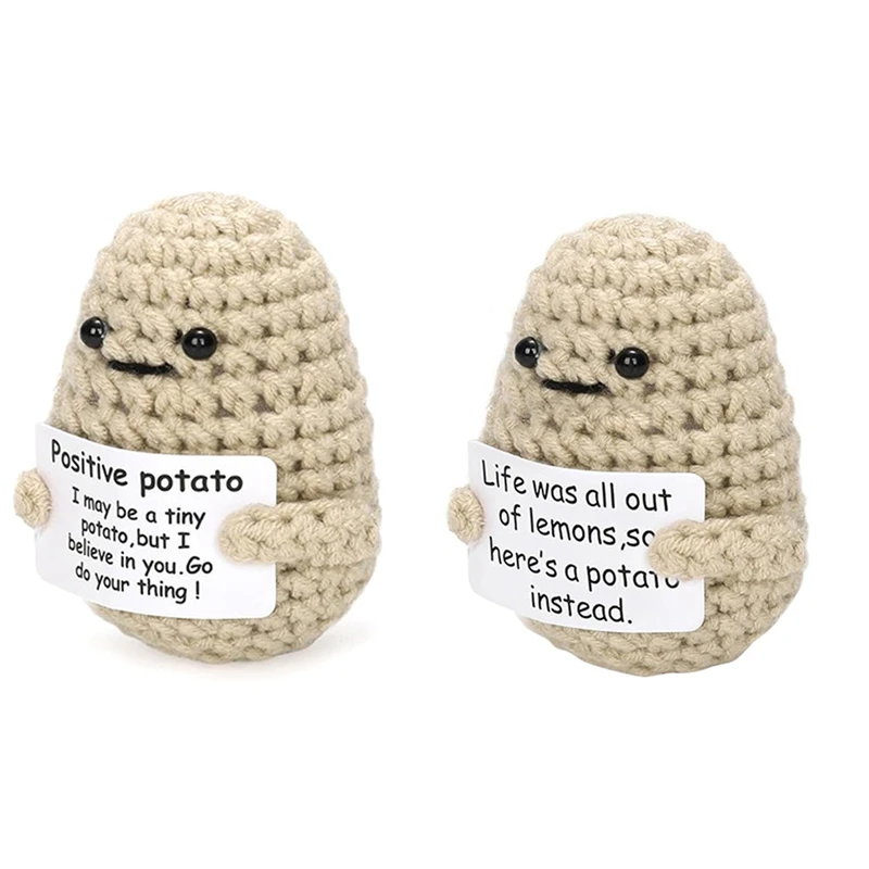 Mini Positive Potato, Cute Wool Funny Knitted Positive Potato, Positive Gifts Funny Gift Positive Potato Durable Easy To Use