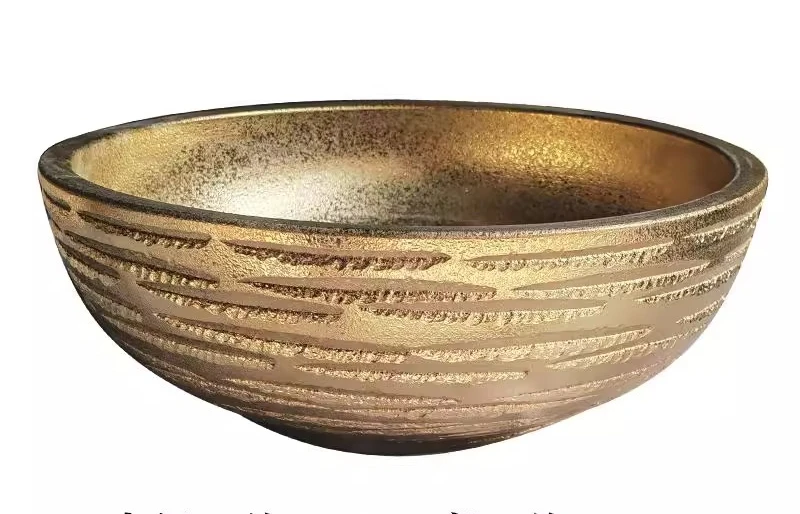 

Bathroom art wash basin golden foot bath retro