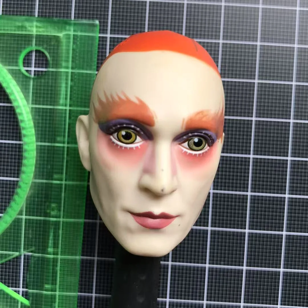 Disney boneca cabeças carecas cabelo vermelho rei rainha alice cabeças de boneca com maquiagem diy vestir peças boneca diy vestir acessórios boneca