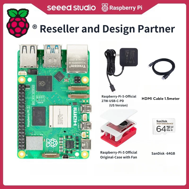 Raspberry Pi5 8GB 4GB Board Laptop Raspberry pi 5 MIni PC Computer,2.4GHz 64-bit Quad-core Arm Cortex-A76,Bluetooth5.0,BLE