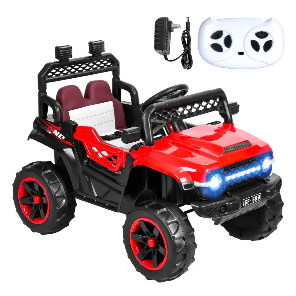 12V Kids Ride On Car,  4WD 2-Seats Side by Side Ride On Toys Car, ATV Play Car, Off-Road Battery Powered Electric Car Ride On Ve