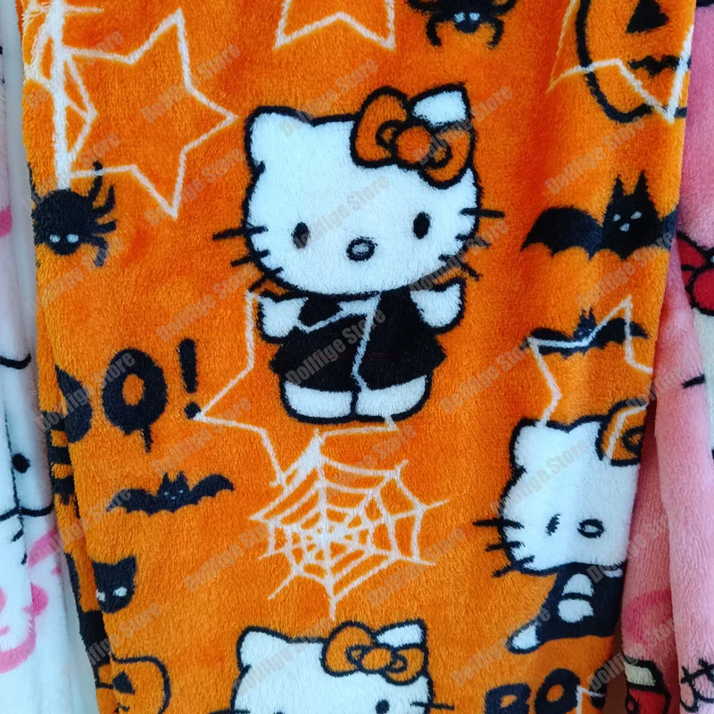 Sanurgente Hello Kitty-Pyjama d\'Halloween en laine, surintendant de mode, Kawaii, dessin animé, pantalon décontracté pour la maison, automne, 2023