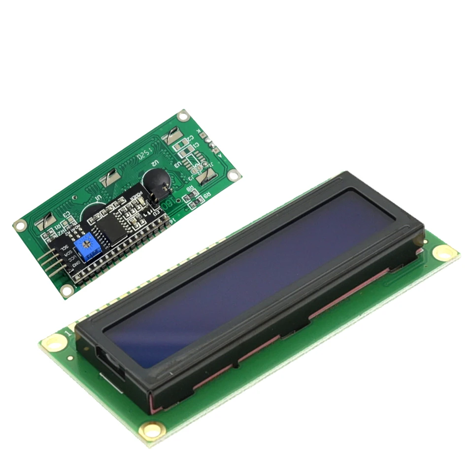 LCD1602 1602 Modulo LCD Blu/Giallo Verde Schermo 16x2 Caratteri Display LCD PCF8574T PCF8574 IIC I2C Interfaccia 5V Per Arduino