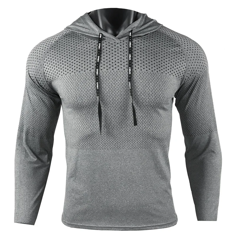 Men's Sport T-shirts Hoodie Fitness Running Shirts Tops Long Sleeve Workout Male Tops Tee Sportwear Training Sweatshirt Men image 5