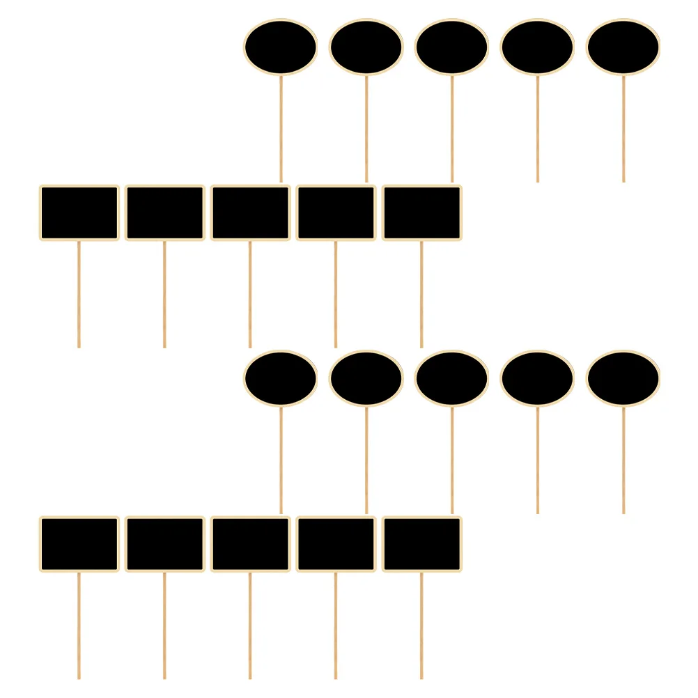 

20 Pcs Wooden Plant Labels Durable Bamboo Garden Tags Markers Small Blackboard Stakes Reusable Herb Signs Potted Plants Name