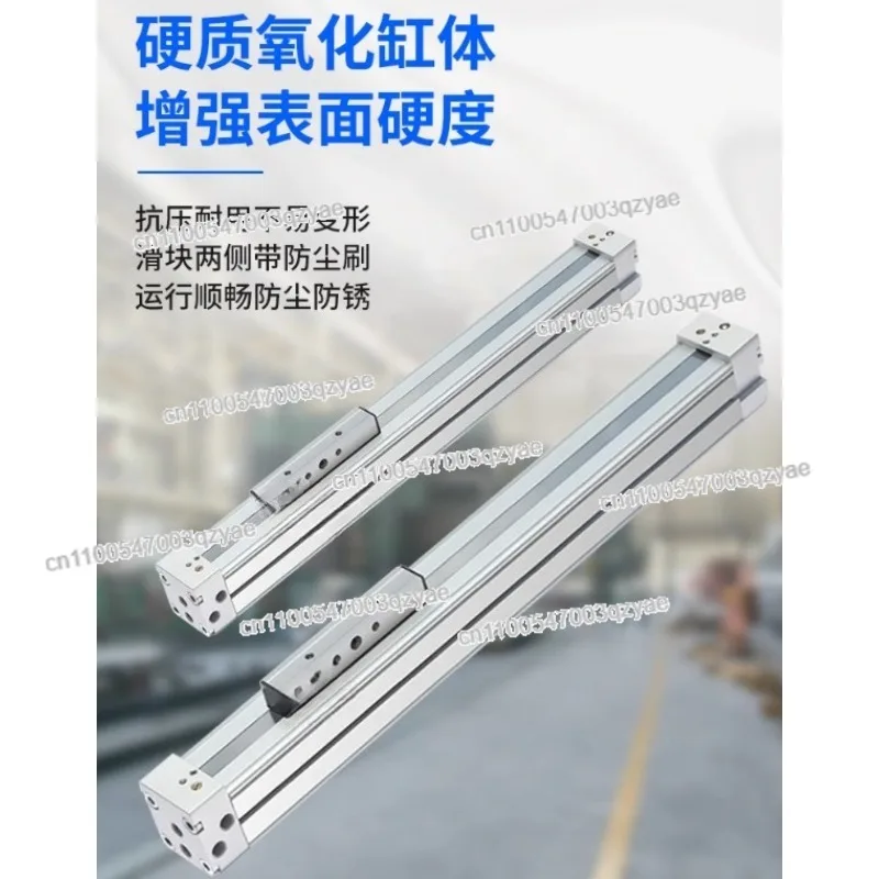 أسطوانة ميكانيكية بدون قضبان DGC-K-25-500/1000-PPV-A-GK مع حاجز توجيه طويل السكتة الدماغية
