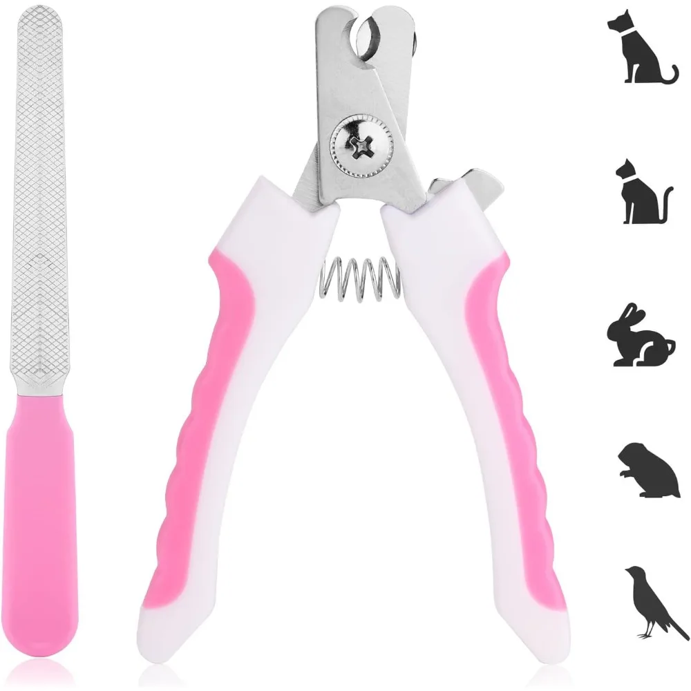 Pet Nail Clippers, Dog Nail Files, Dog and Cat Claw Pliers,professional Trimmers with Protection and Safety Locks