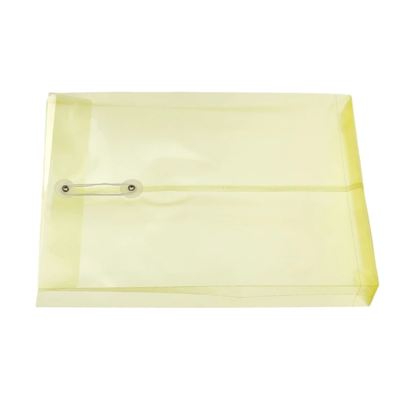 20 Pieces Transparent File Bag Letter Size File Wallet with String Closure Receipt Wallet Document Folder File Envelopes