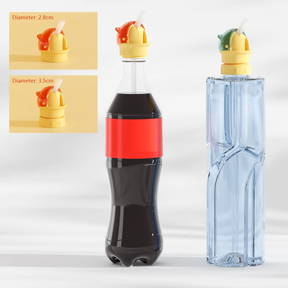 Portable Children's Straw Adapter,2-in-1 Beverage Water Bottle Straw Lid for Travel Camping Picnic,Anti-Choking Water Bottle Cap