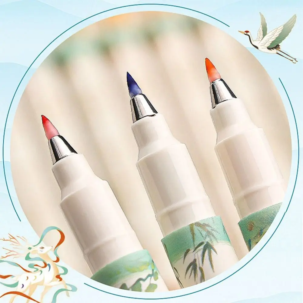 Multifunctional Soft Head Calligraphy Pen 24 Colors Water-based Pigment Ink Watercolor Pen Painting Brush Back To School Gift