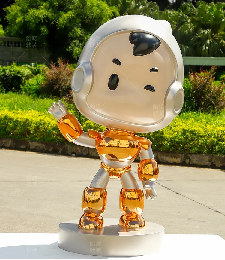

Shopping mall park landscape large floor cartoon animal fiberglass sculpture abstract figure beautiful Chen ornament