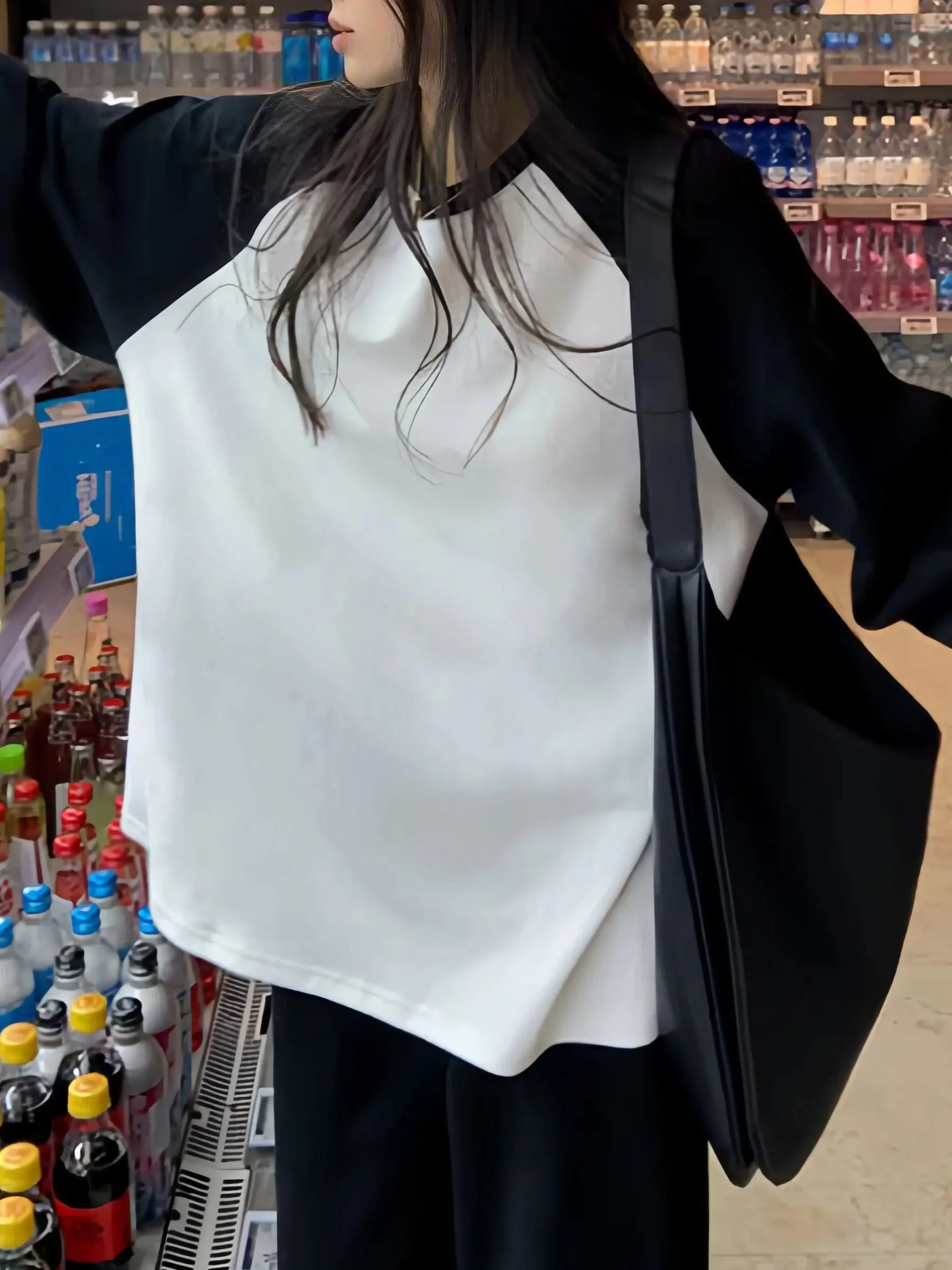Women's Clothing Tops O-Neck Long Sleeve Thick Office Lady Commuter Autumn Winter Casual Printed All-match T-shirt