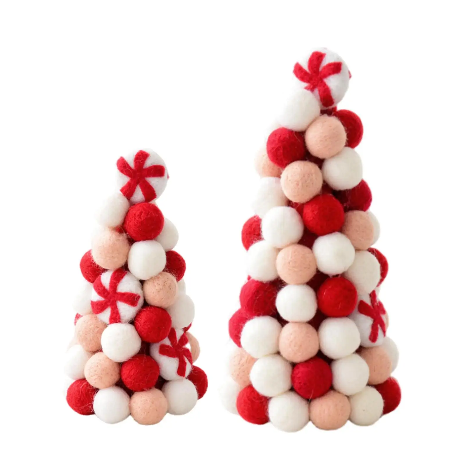 

Christmas Pompom Tree Gift Wool Felt Table Centerpiece Tabletop Christmas Tree for Farmhouse Birthday Party Holiday Dining Room