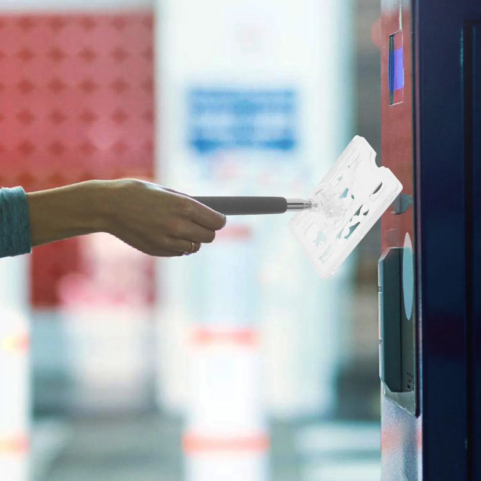 قضيب بطاقة ركن السيارة، حامل بطاقة دفع تلسكوبي متين لحامل بطاقة الدفع لمركز سكني لوقوف السيارات