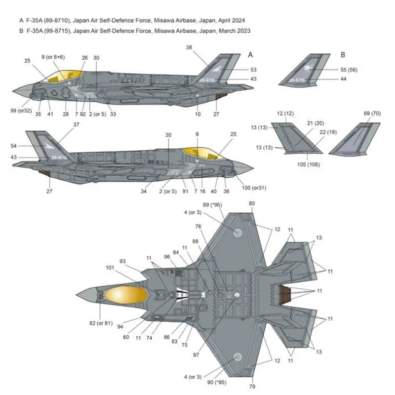 Academy 1/72 modelo de montagem 12591 American F-35A Lightning II 1000o-Kit de modelo de aeronave