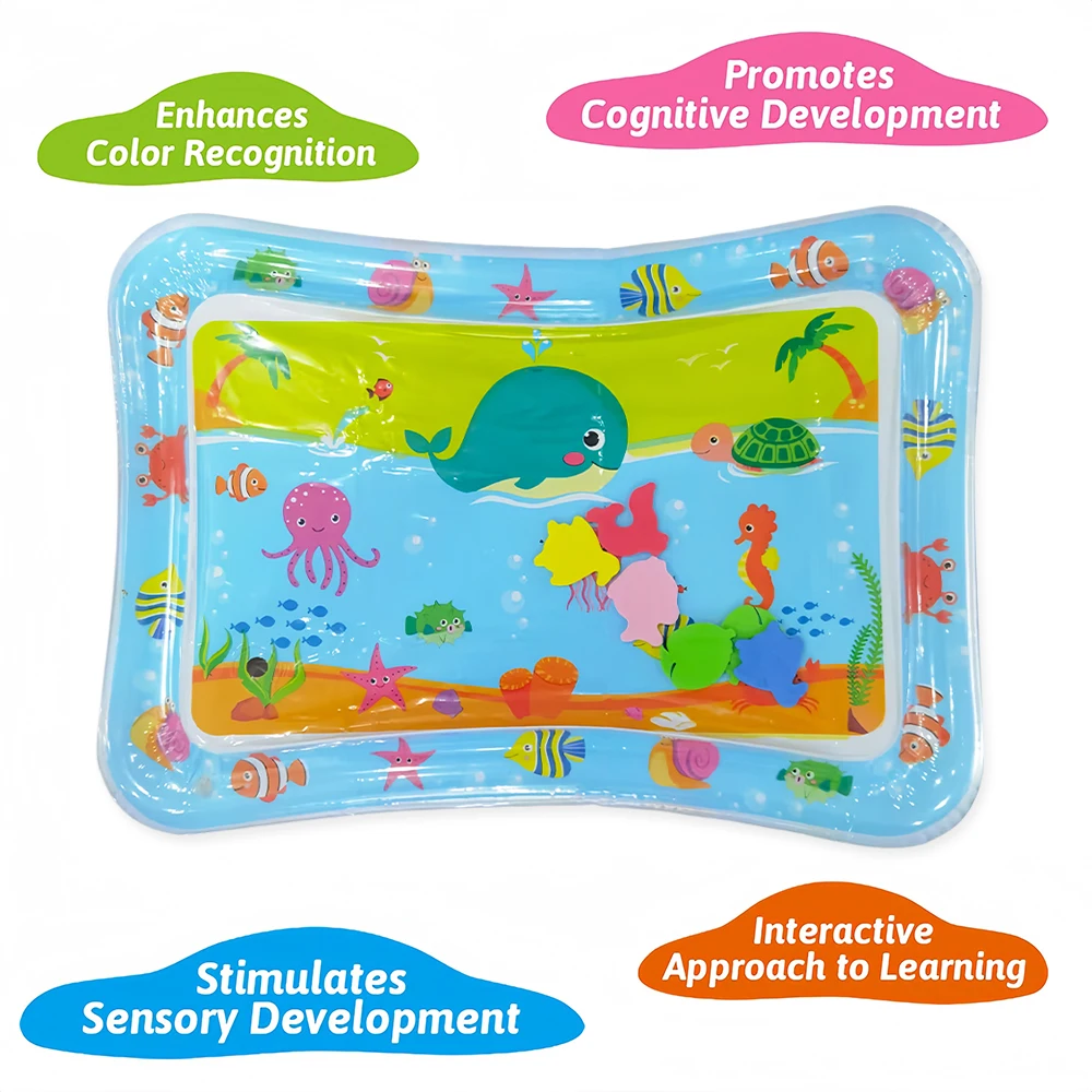 1pc Blauwal Aufblasbare PVC Spielen Wasser Matte Baby Kleinkind Pad Frühen Bildung Aktivität Spielzeug Matte Kissen Geschenk