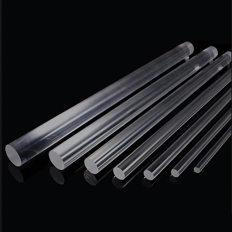 Clear Acrylic Rod Solid Bar Diameter 8 10 12 15 18 20mm Length 100 150 200 250 300mm Round PMMA  Acrylic Round Rods