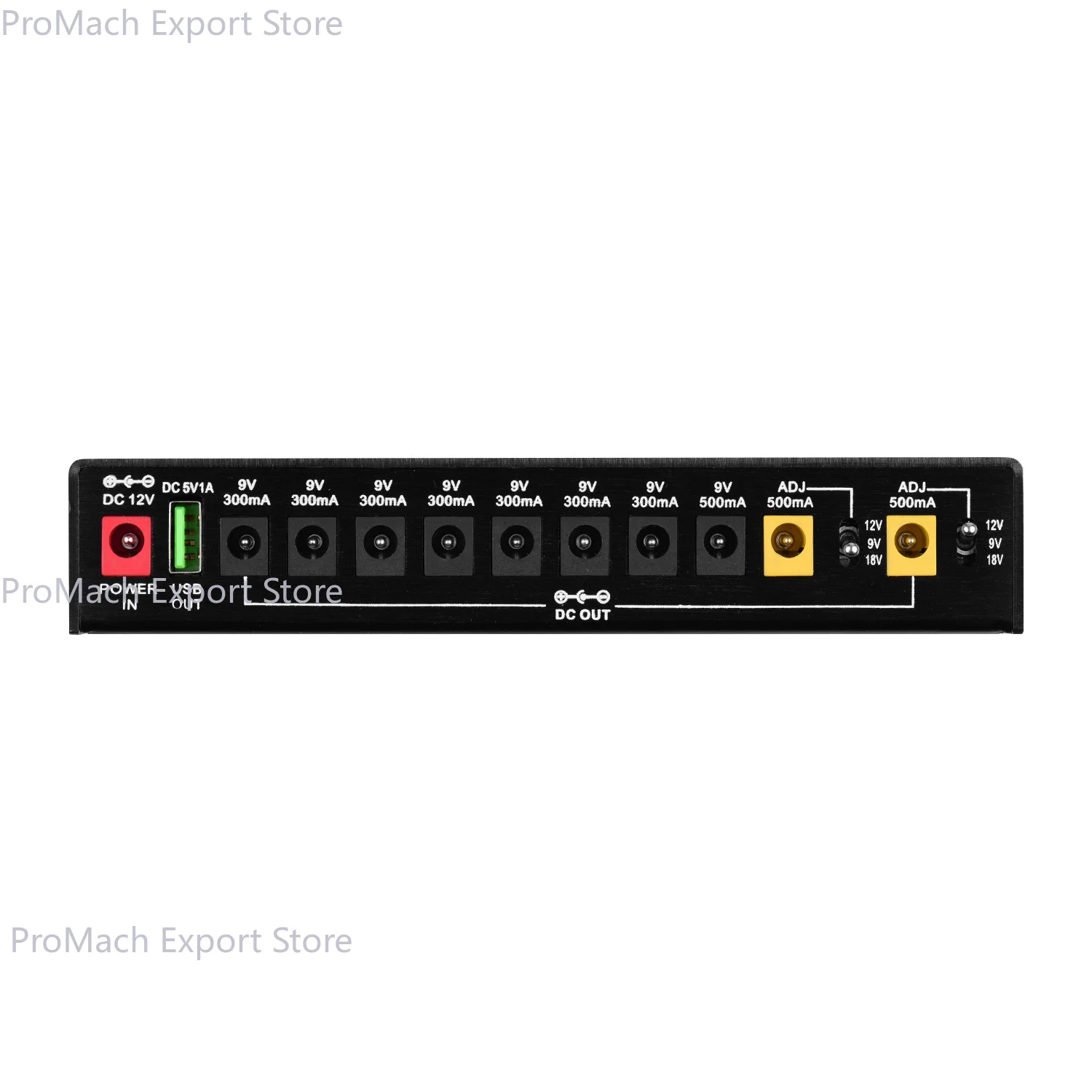 MOSKY ISO-10 Guitar Effect Pedal Power Supply 10 Isolated DC Outputs/ 5V USB Output for 9V 12V 18V Protection Guitar Accessories