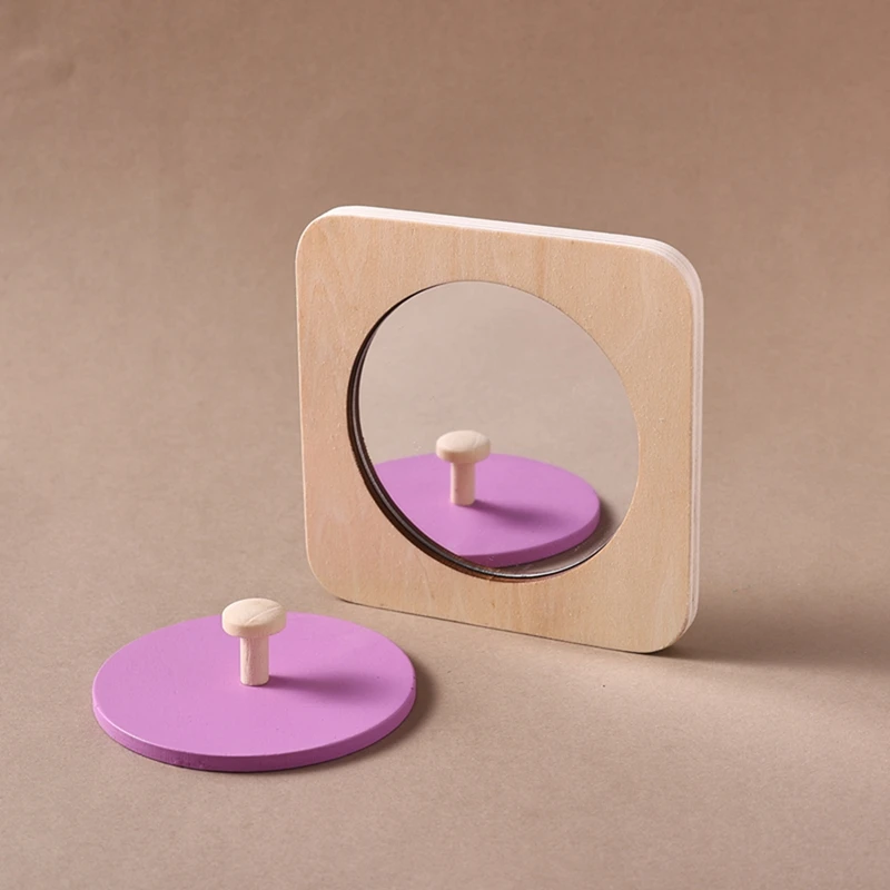 Puzzle miroir Montessori, jouets en bois, planche occupée, jouet sensoriel éducatif précoce pour enfants en bas âge, outils pédagogiques préscolaires, cadeaux