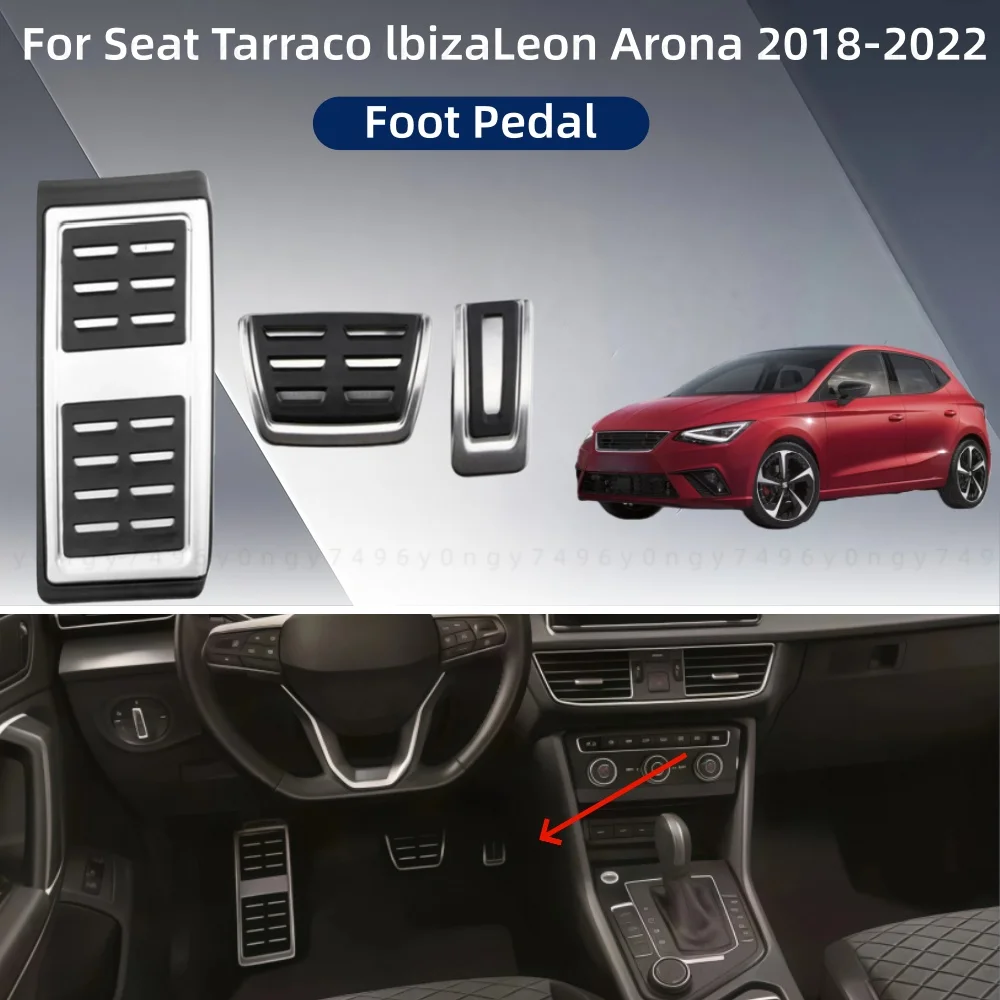 

Car Upgrade Stainless Steel Accessories Decoration Pedal For Seat Tarraco lbizaLeon Arona 2018 2019 2020 2021 2022 Foot Pedal