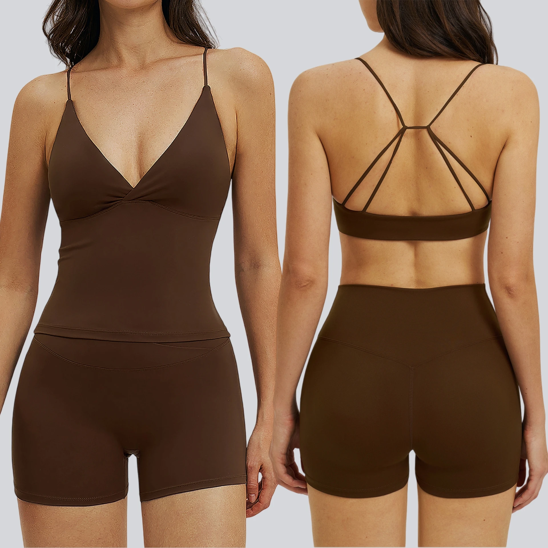 

Женский комплект для йоги 2026: Новинка, тонкие бретели, красивая спинка, повседневный фитнес-комплект, одежда для спортзала, для бега на улице, для тренировок, спортивный комплект, одежда для йоги