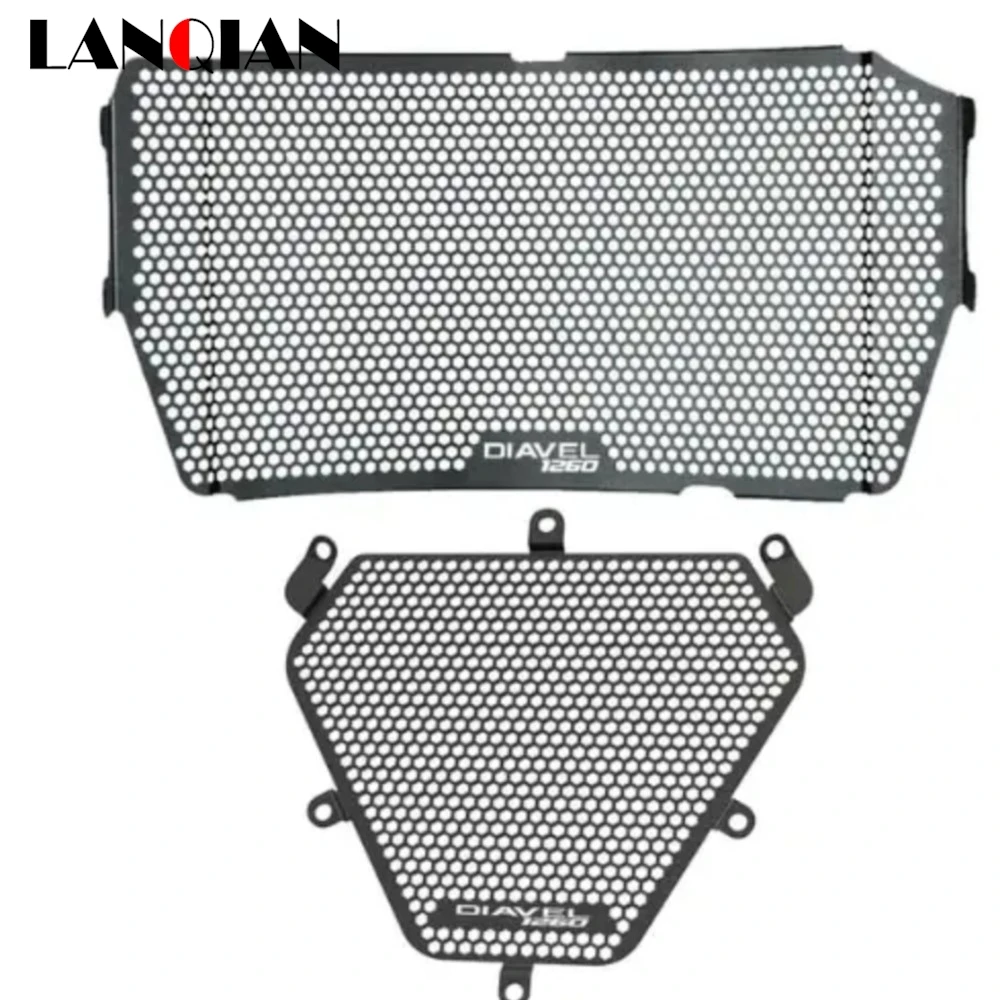 

Motorcycle Aluminium Oil Cooler Guard Radiator Protection Grille Cover For Ducati Diavel 1260 Diavel 1260 S 2019 2020 2021 2022