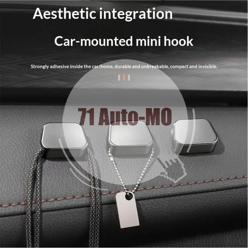 Mini Metal Car Hook Front Car Multi Functional Storage Small Hook Hidden Car Hooks Multi-Purpose Car Household Hooks Accessorie
