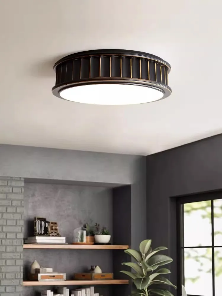 

Американский потолочный светильник, светильник для главной спальни, кабинет, гостиная, минималистская деревенская комната, круглый светильник в стиле ретро.